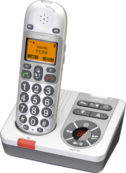 Großtastentelefon Audioline BigTel 280 Schnurlstelefon + Anrufbeantworter