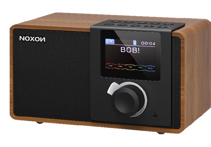 NOXON dRadio 1 Walnuss-Optik, DAB/DAB+ und UKW Radio mit Sprachausgabe