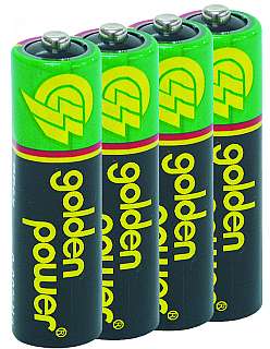 Mignon-Batterie Zink/Kohle 1,5V, Typ AA, 4er-Pack