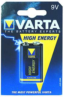 9V-Blockbatterie Alkaline 