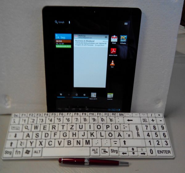Großschrift Bluetooth-Tastatur für PC, iPhone, Android ...