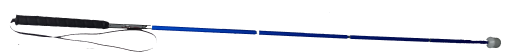 Suchstock, Faltstock 6-teilig, Aluminium, Kunststoffgriff, blau