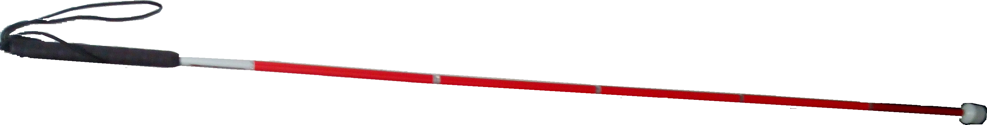 Suchstock, Faltstock 5-teilig Aluminium, Kunststoffgriff, rot