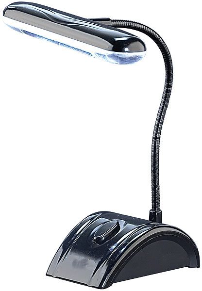 Flexible Tischlampe mit 12 LEDs, batteriebetrieben