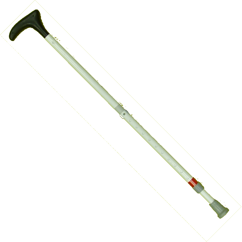 Stützstock, Teleskopstock 2-teilig, Aluminium, Kunststoff-/Plastikgriff