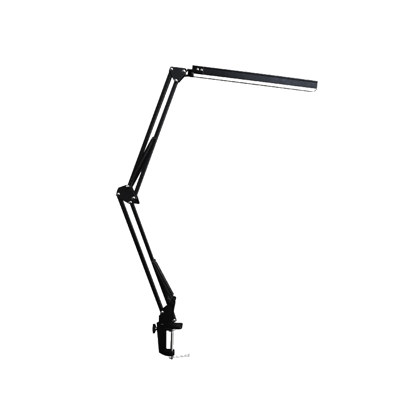 LED Schreibtischlampe mit langem, flexiblen Arm, schwarz