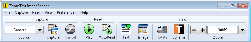 ZoomText ImageReader Toolbar