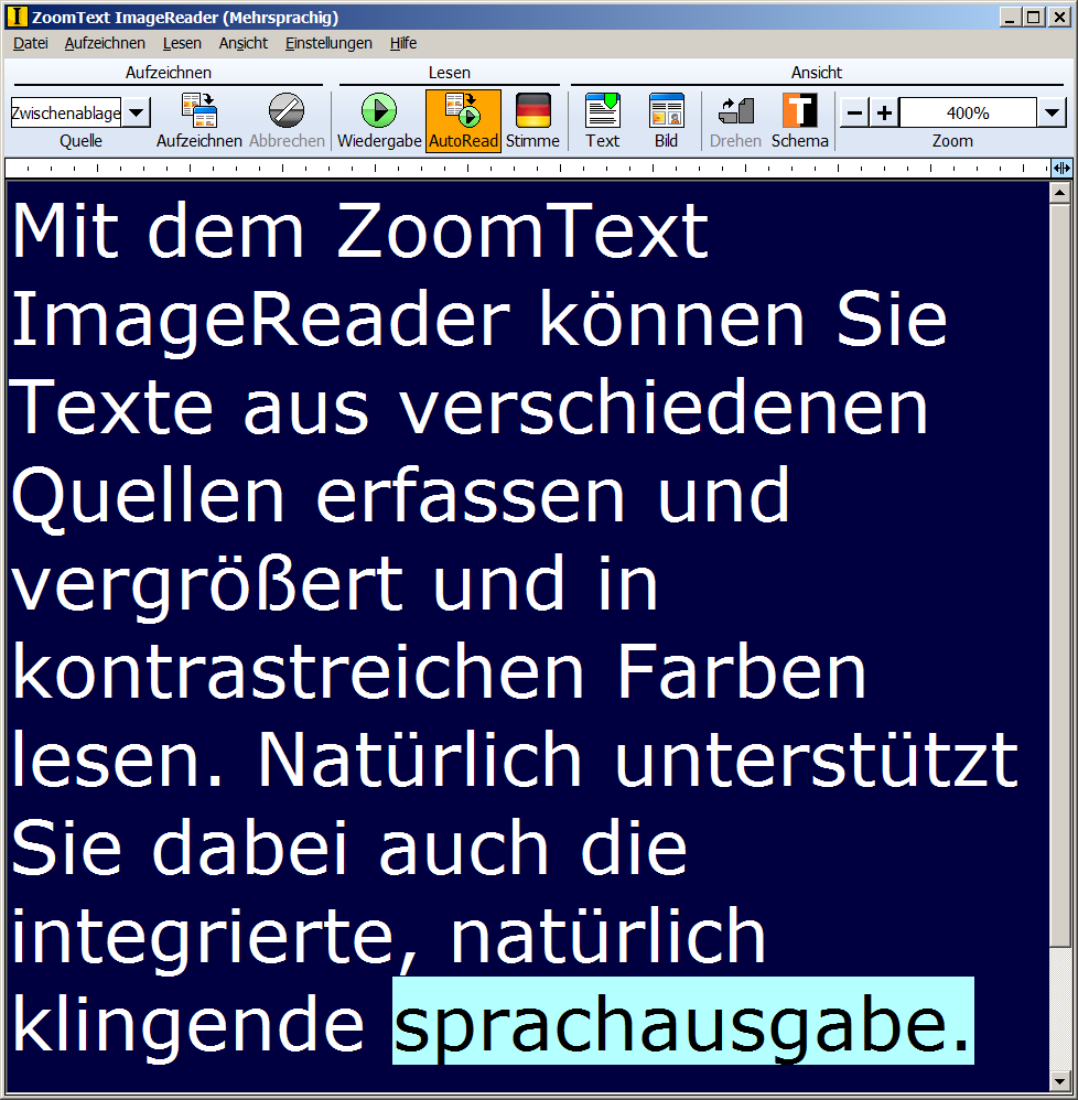 ZoomText ImageReader App