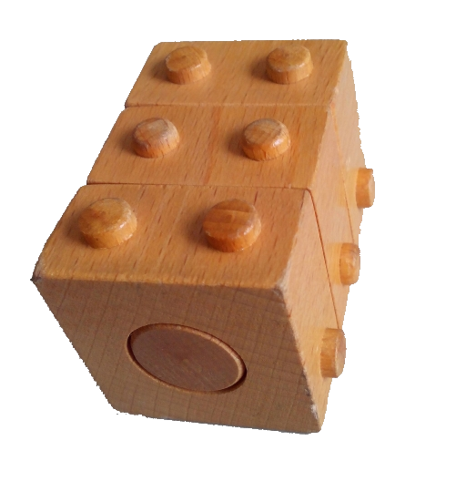 Braille-Prisma aus Holz, drehbar