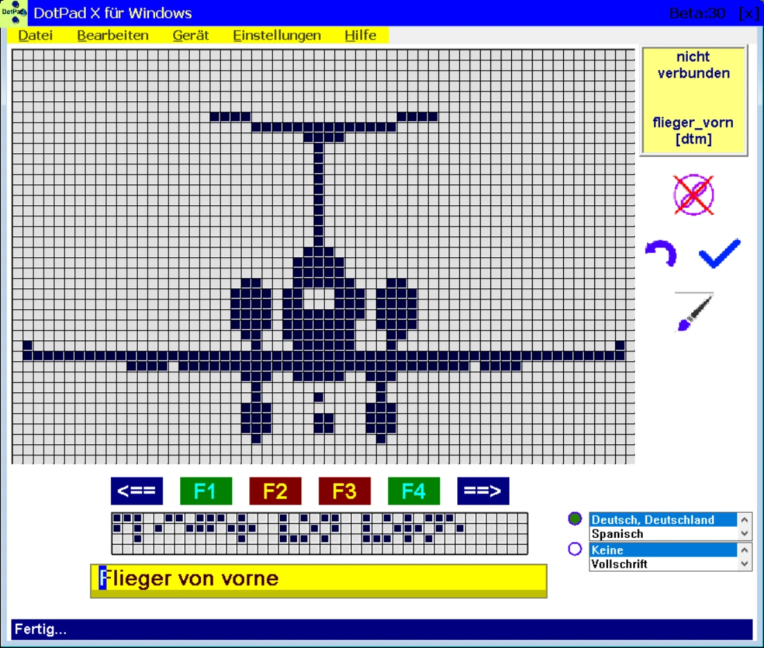 DotPad X f&uuml;r Windows