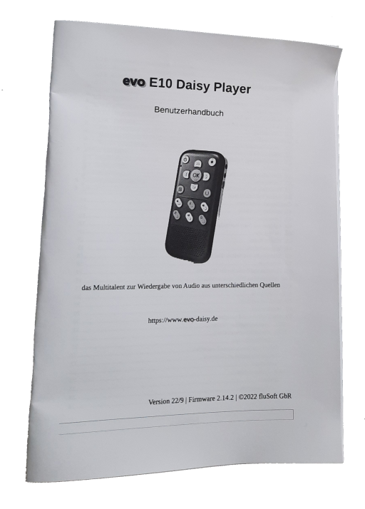 EVO E10: Handbuch (HTML)