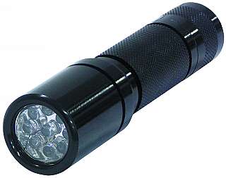 LED-Taschenlampe mit 9 LEDs schwarz