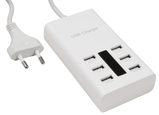 USB-Stecker-Netz-& Ladegerät Grundig, 6 x 5V, 7,2A