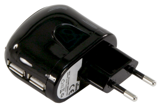 USB-Stecker-Netzgerät McPower, 230Vnach> 5V, 2.000mA, 2x USB