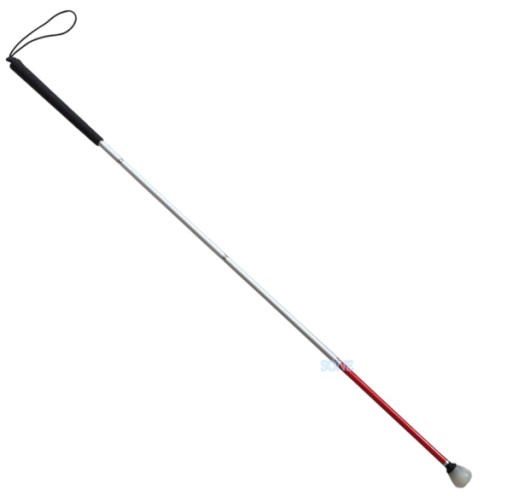 Langstock, Faltstock 4-teilig Aluminium, Kunststoff, schwarz, FireCane