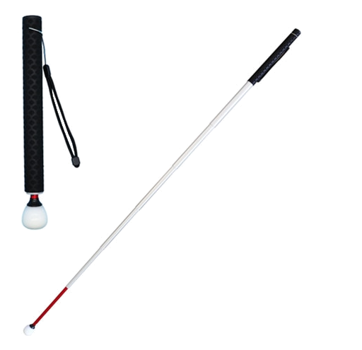 Langstock Teleskopstock 7-teilig Aluminium 30-150cm, schwarz