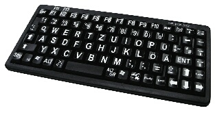 GSTKOMP - Kompakttastatur mit großen Zeichen, schwarz