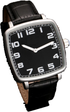 : Sprechende Analog-Armbanduhr mit hohem Kontrast und Soundqualität, schwarz