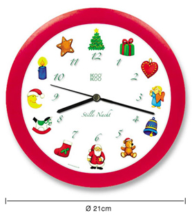 Wanduhr 'Weihnachtsuhr Stille Nacht'