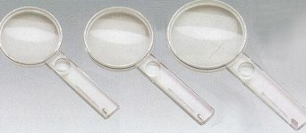 Bikonvexlupen  Leseglas mit Zusatzlinse 2,5x + 5x