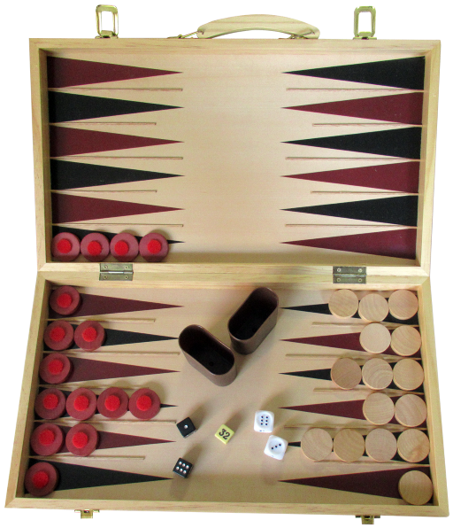 taktiles Backgammon, komplett Holz