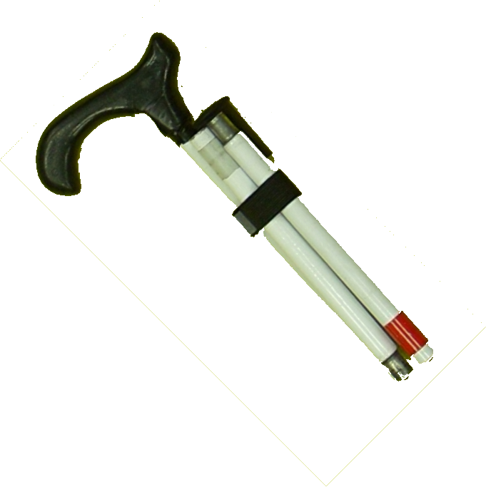 Stützstock, Faltstock 4-teilig, Aluminium