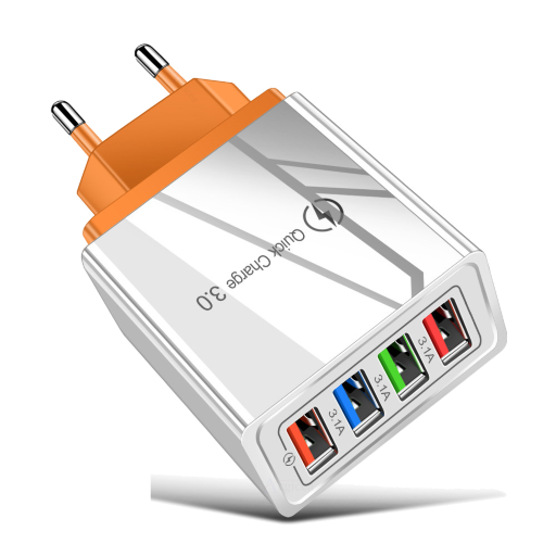 USB Steckernetzteil, 4 Port, 4 * 3,1A, max. 15,5 Watt